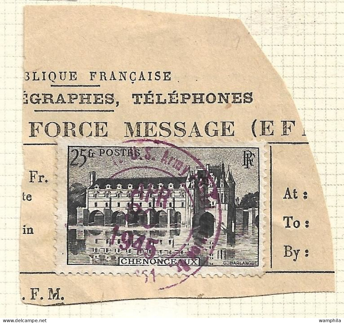1945. 8 Timbres Français Oblitérés Transmission Télégraphique Des Messages Codés. Cote  720€. - Storia Postale