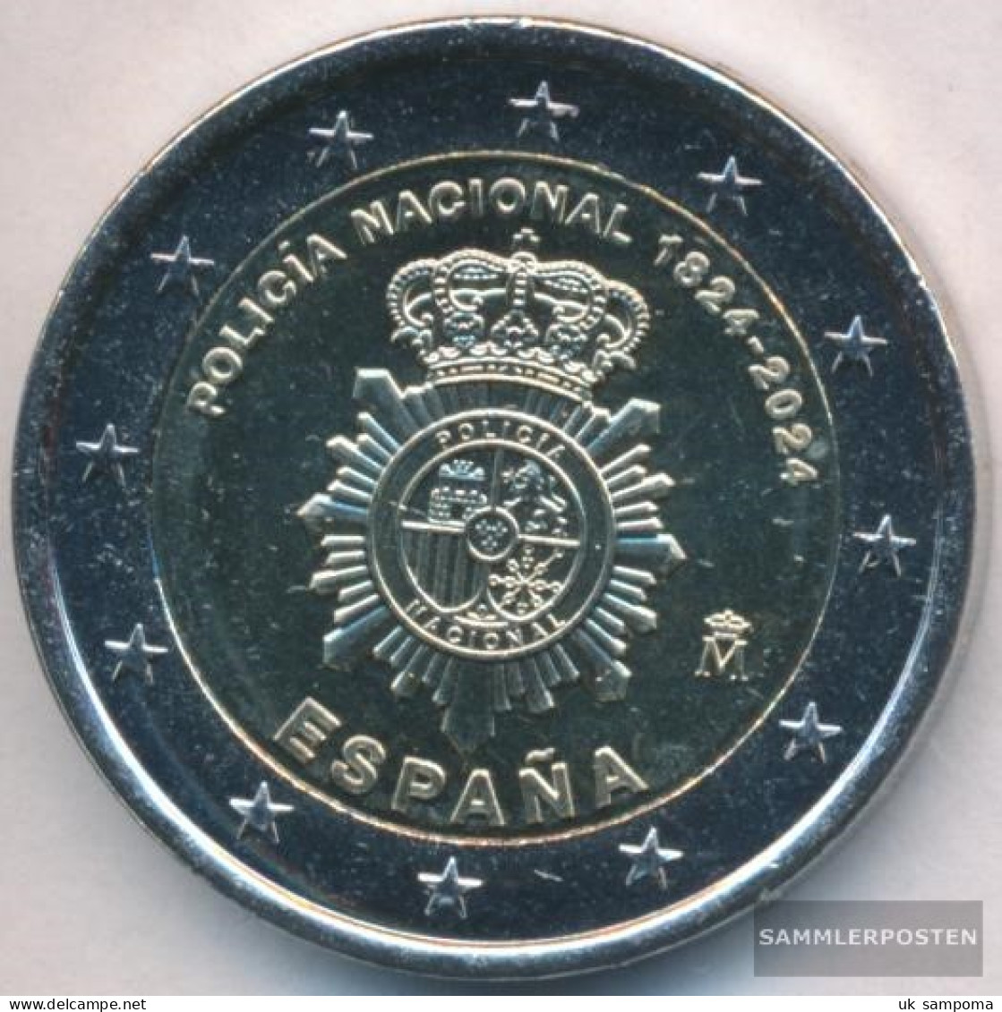 Spain 2024 Stgl./unzirkuliert Reissue: 1,5 Million. 2024 2 Euro Polizeikorps - Spagna