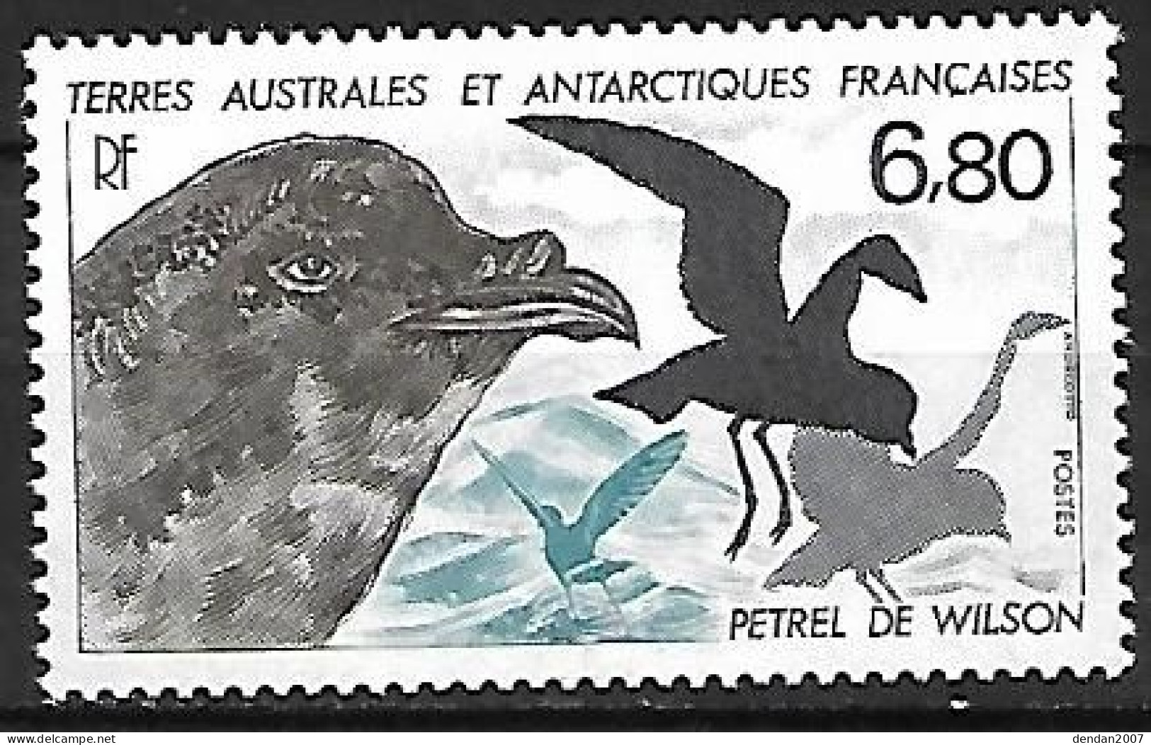 French Antarctic Territory (TAAF) : MNH ** 1988 : Wilson's Storm Petrel  -  Oceanites Oceanicus - Adler & Greifvögel