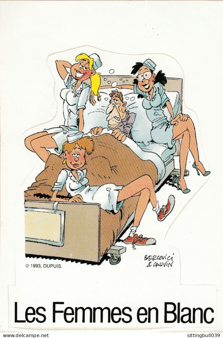 BERCOVICI & CAUVIN. Les Femmes En Blanc. Autocollant PUB. 1993 Dupuis. Collection. - Stickers