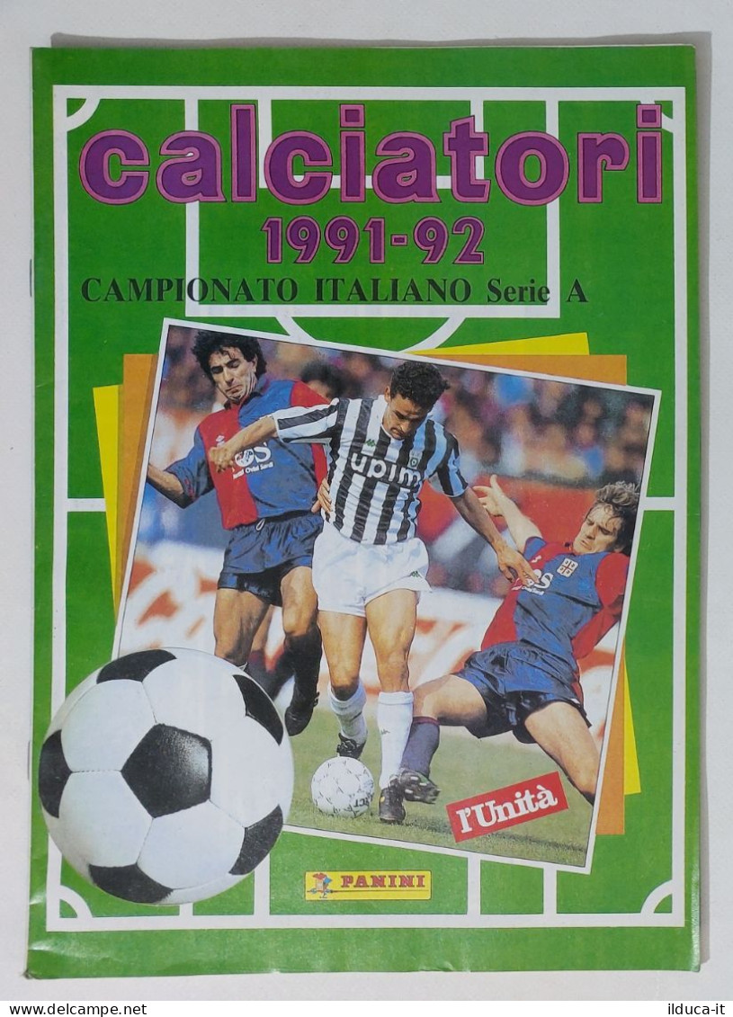 73324 Album Figurine Calciatori Panini Edizione L'Unità - Stagione 1991/92 - Italienische Ausgabe