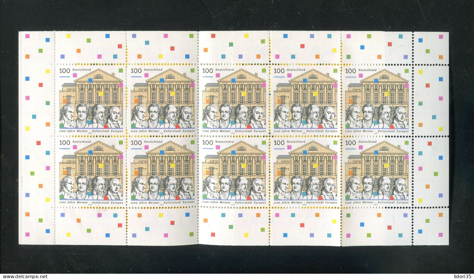 "BUNDESREPUBLIK DEUTSCHLAND" 1999, Markenheftchen Mi. 38 ** (L1127) - 1971-2000