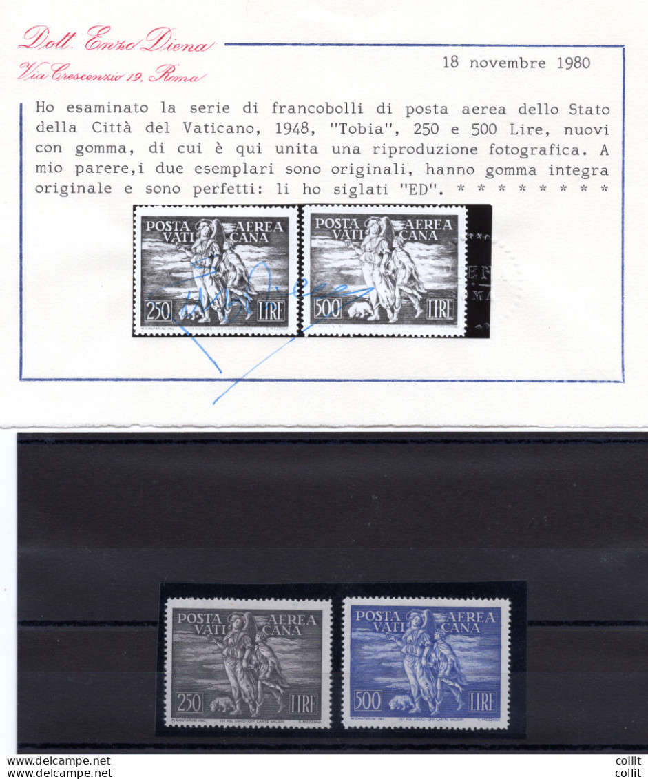 Tobia Posta Aerea N. 16/17 Serie Cert. Diena - MNH - Ungebraucht