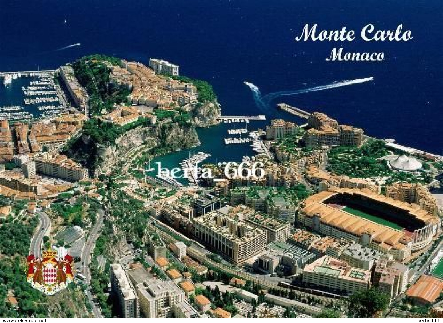 Monaco Monte Carlo Aerial View Stadium New Postcard - Monte-Carlo