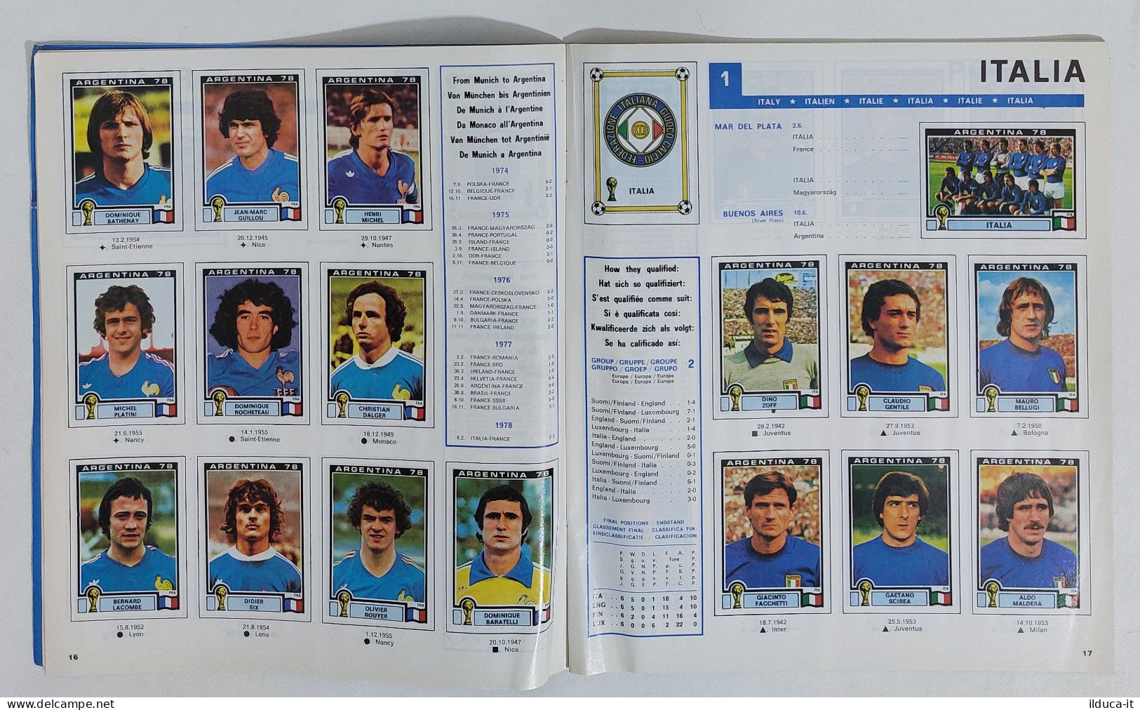 73330 Album Figurine Calciatori Panini Edizione L'Unità - Argentina 78 World Cup - Italienische Ausgabe