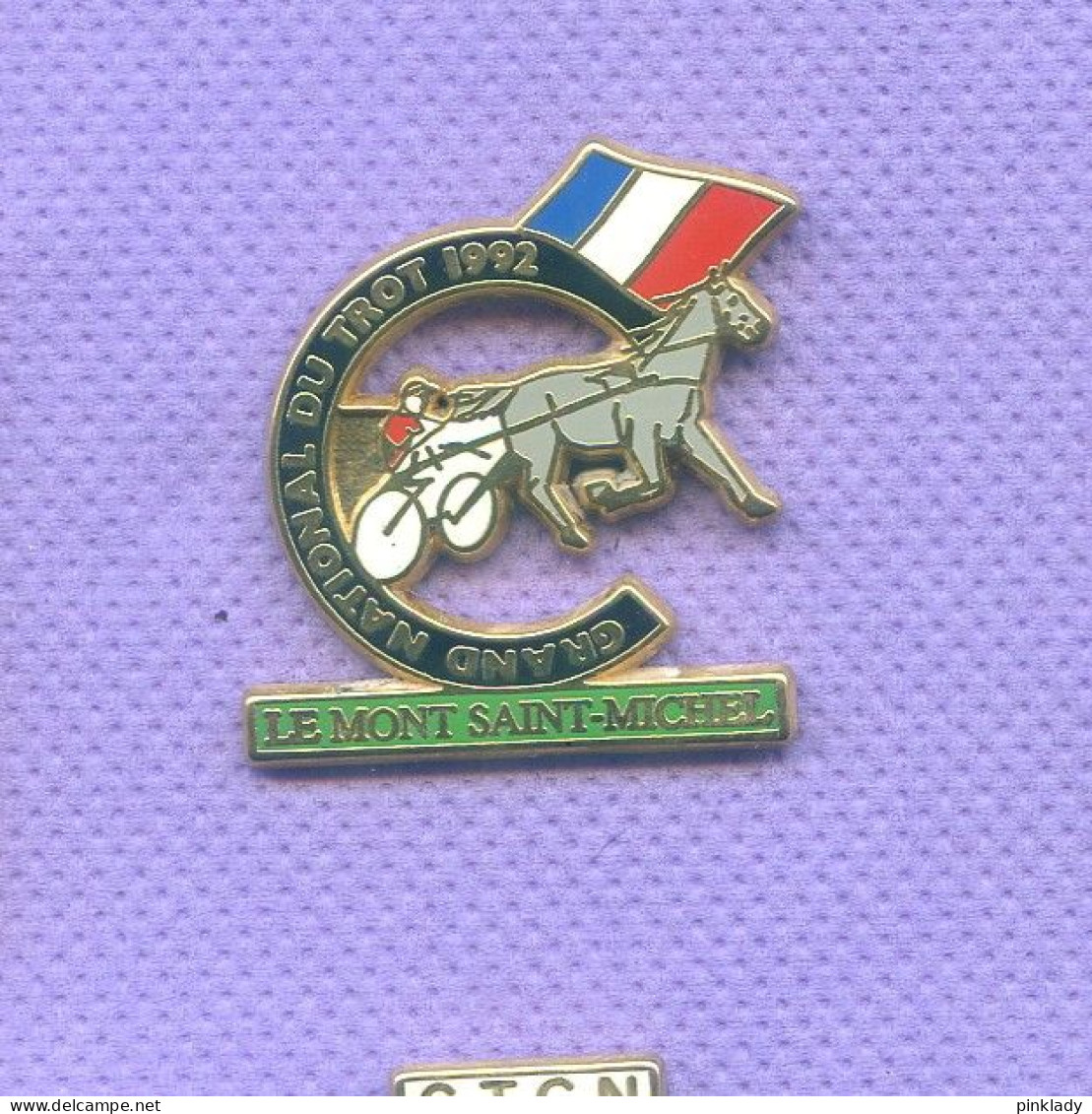 Superbe Pins Course Hippique Chevaux Cheval Trot Gnt Mont Saint Michel 1992 Zamac Starpins I411 - Otros & Sin Clasificación