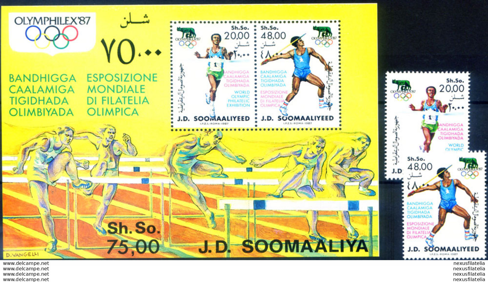 "Olymphilex '87". - Somalie (1960-...)