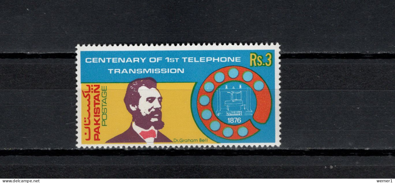 Pakistan 1976 Space, Telephone Centenary Stamp MNH - Asien