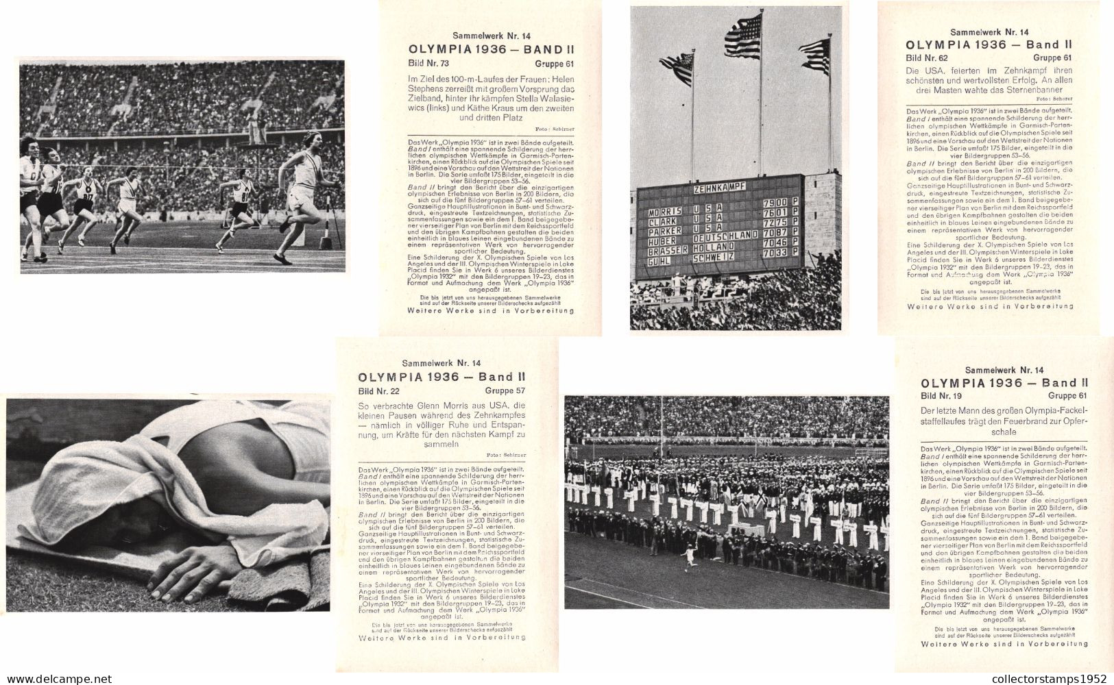 SPORTS, SET OF 71 PIECES, OLYMPIA 1936, BAND II, ED. VOL. 14., BERLIN, STADION, FLAG, BOAT, ARCHITECTURE, HORSE, GERMANY - Olympic Games