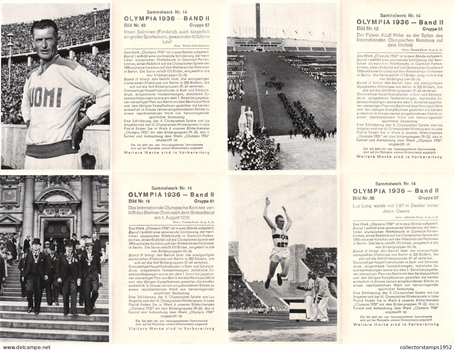 SPORTS, SET OF 71 PIECES, OLYMPIA 1936, BAND II, ED. VOL. 14., BERLIN, STADION, FLAG, BOAT, ARCHITECTURE, HORSE, GERMANY - Giochi Olimpici
