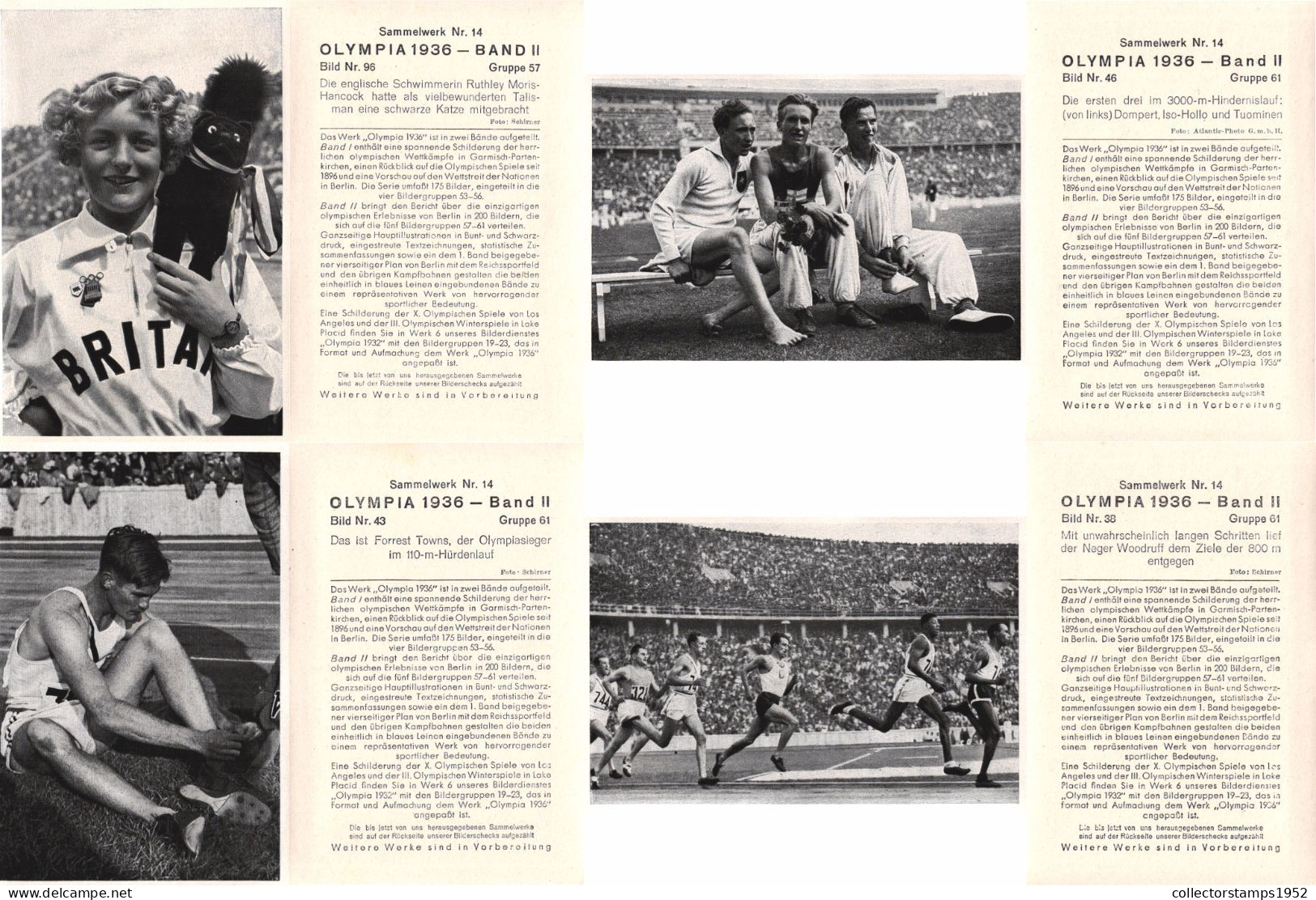 SPORTS, SET OF 71 PIECES, OLYMPIA 1936, BAND II, ED. VOL. 14., BERLIN, STADION, FLAG, BOAT, ARCHITECTURE, HORSE, GERMANY