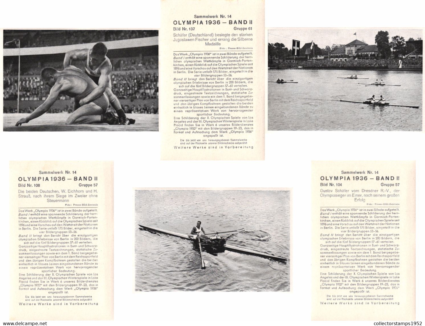 SPORTS, SET OF 71 PIECES, OLYMPIA 1936, BAND II, ED. VOL. 14., BERLIN, STADION, FLAG, BOAT, ARCHITECTURE, HORSE, GERMANY