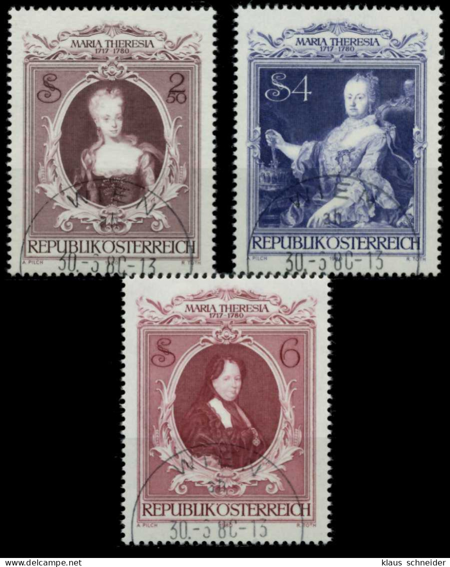 ÖSTERREICH 1980 Nr 1638-1640 Zentrisch Gestempelt X7EF83E - Gebraucht