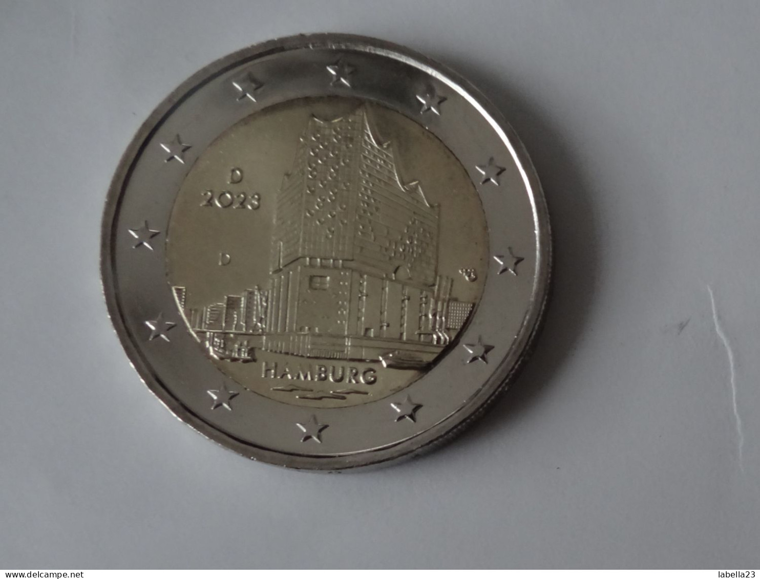 2 Euro Münze 2023 Länderserie II -"Hamburg", Elbphilharmonie, Ausgabe D Mchn - Germania