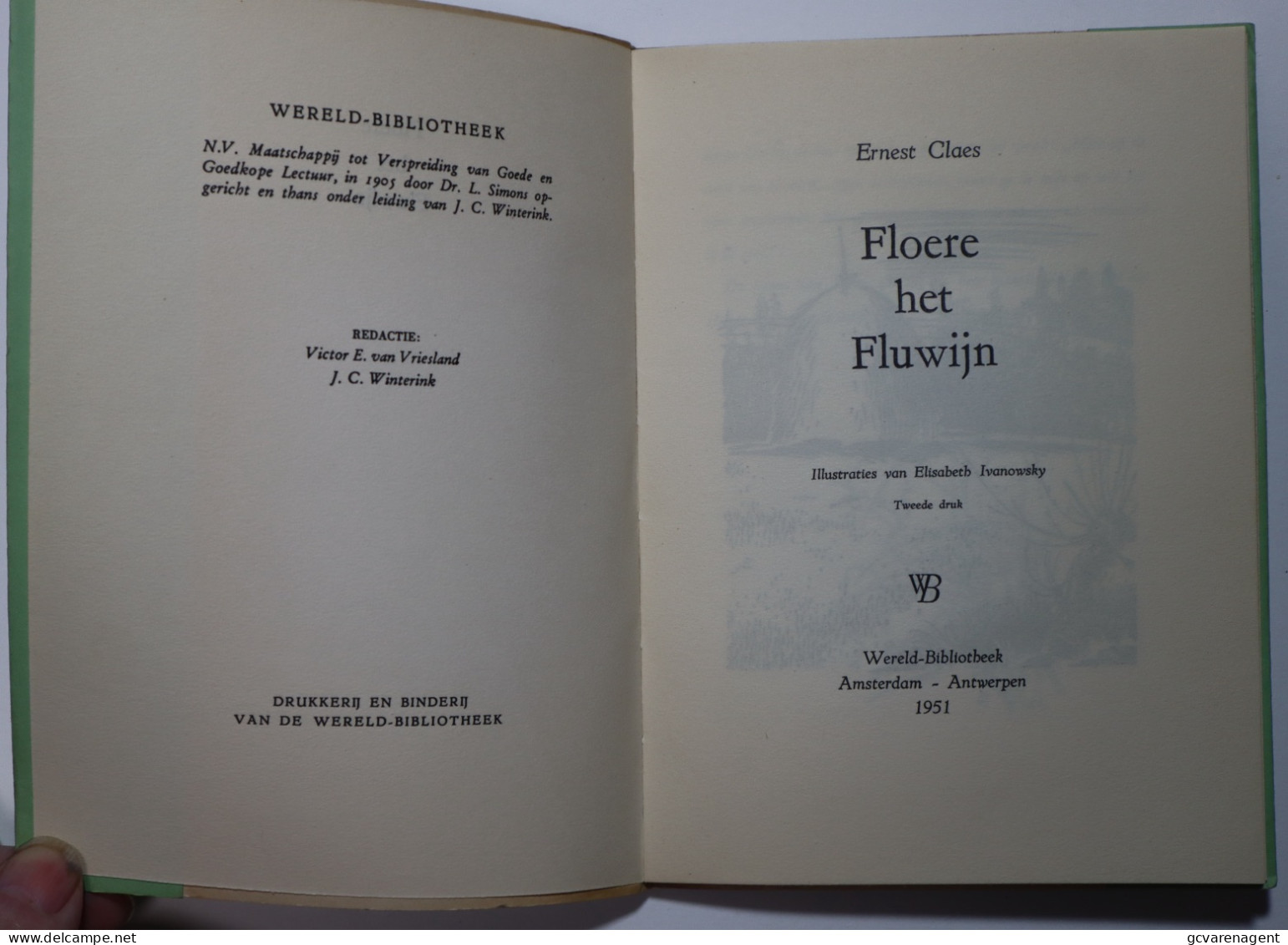 ERNEST CLAES - FLOERE HET FLUWIJN   1951  ZIE BESCHRIJF  &  AFBEELDINGEN - Literatura