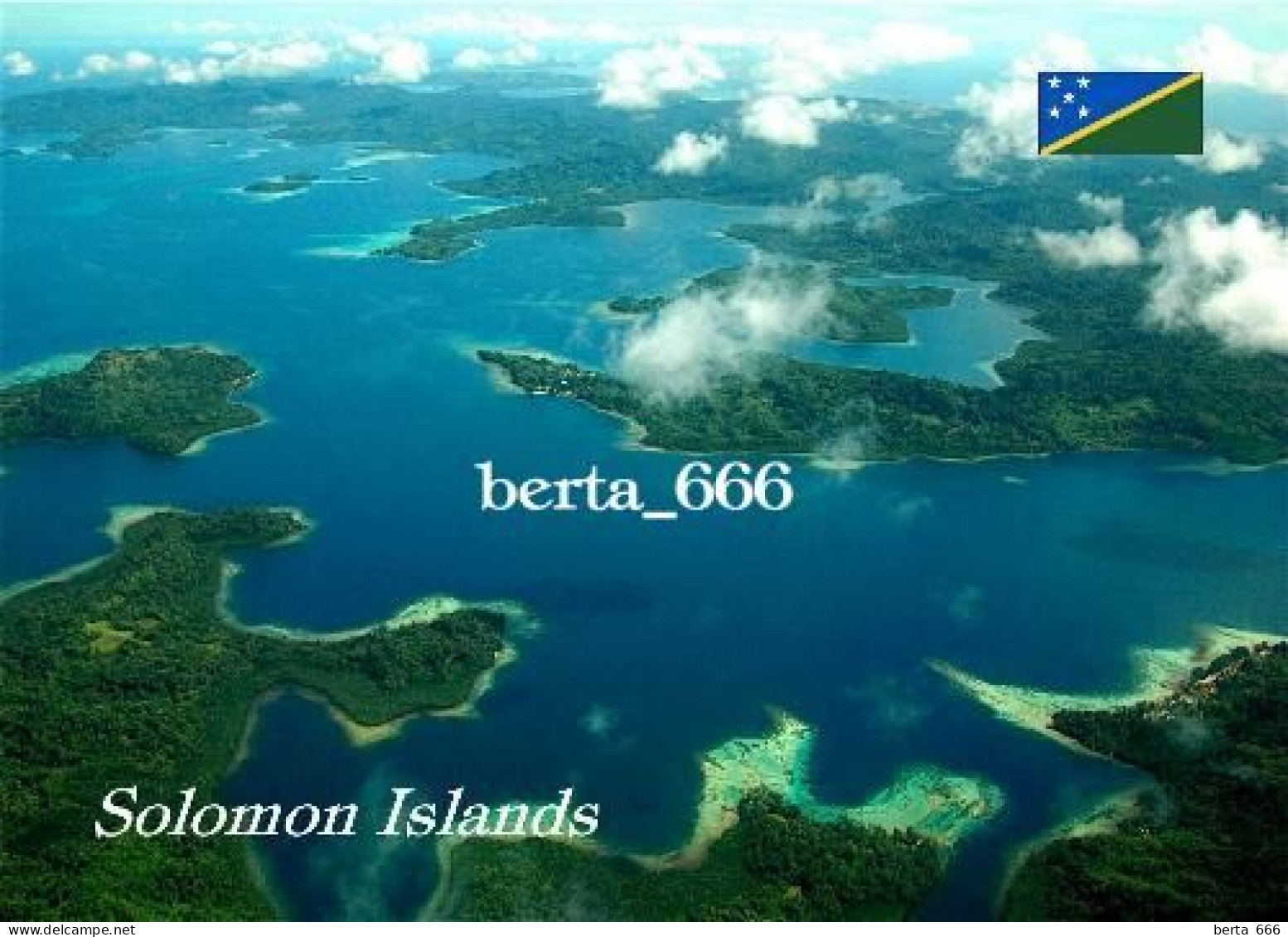 Solomon Islands Marovo Lagoon Aerial View New Postcard - Solomoneilanden