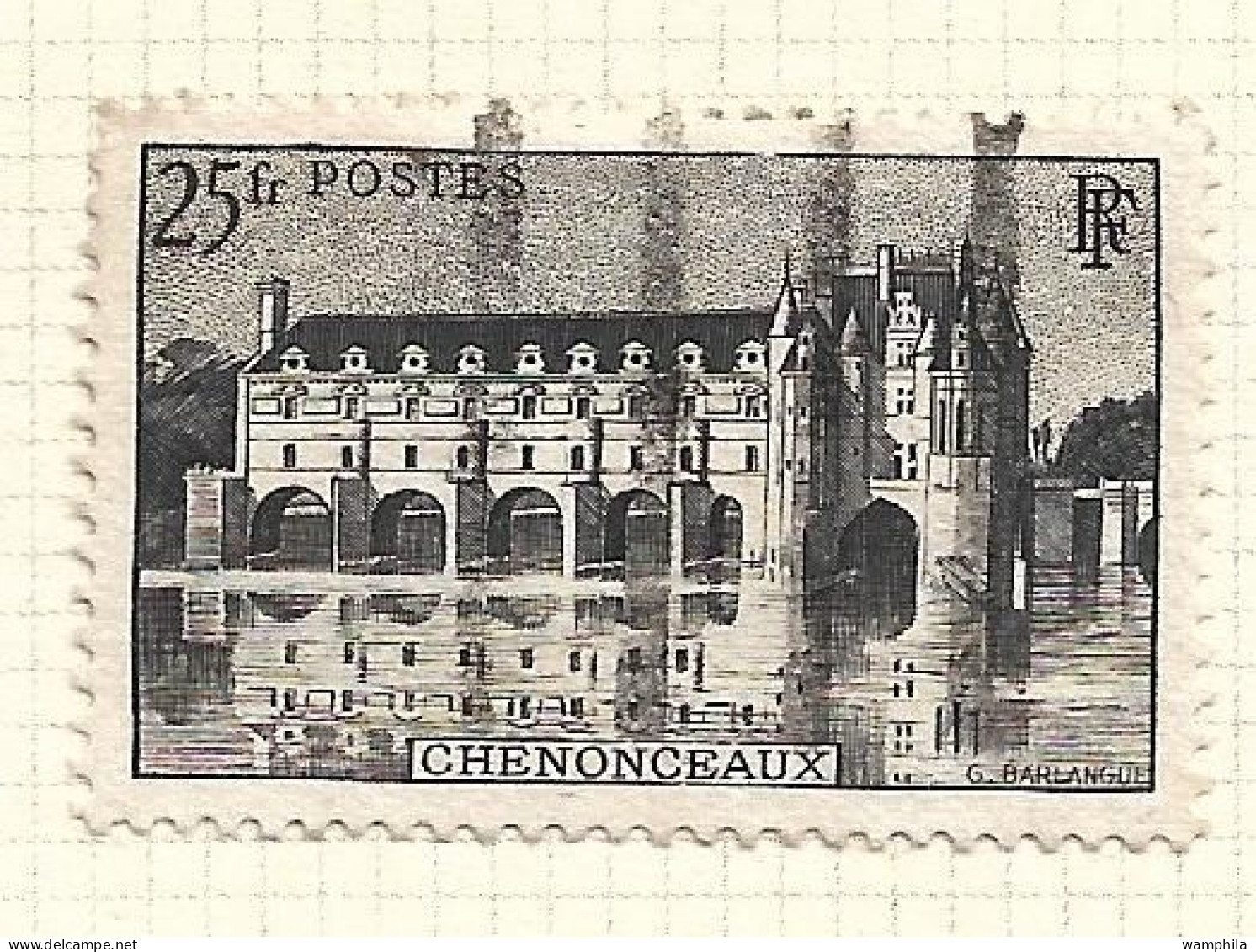 1945. 8 timbres français oblitérés Transmission télégraphique des messages codés. Cote  720€.