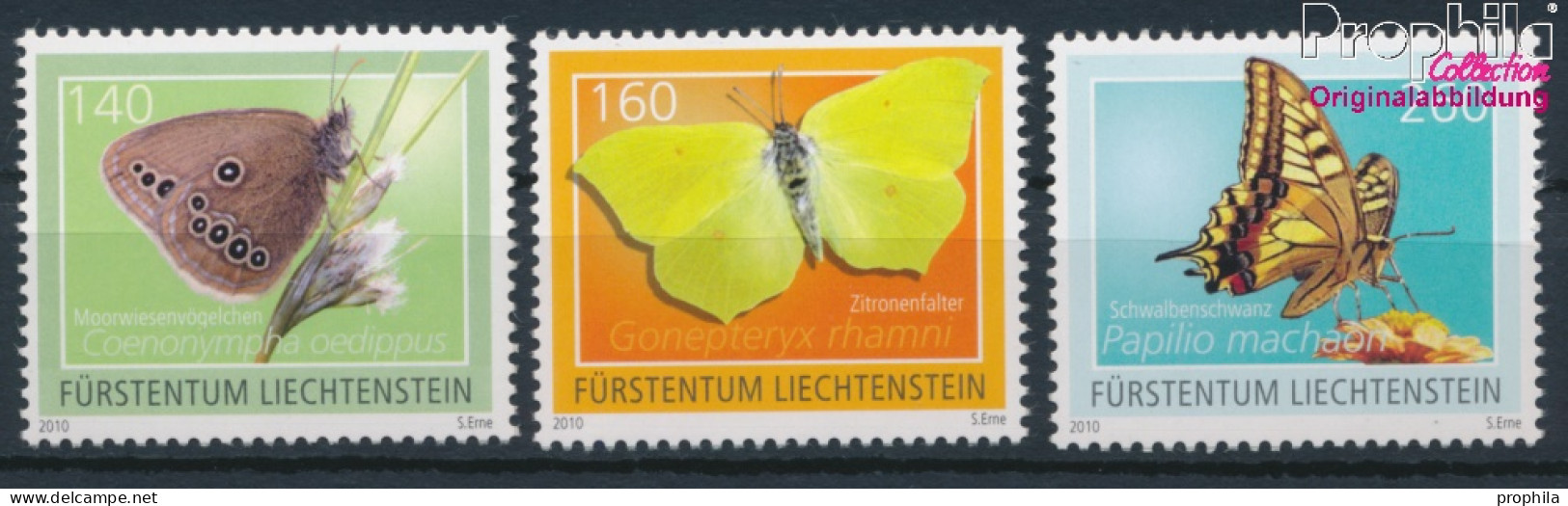 Liechtenstein 1557-1559 (kompl.Ausg.) Postfrisch 2010 Schmetterlinge (10377450 - Unused Stamps