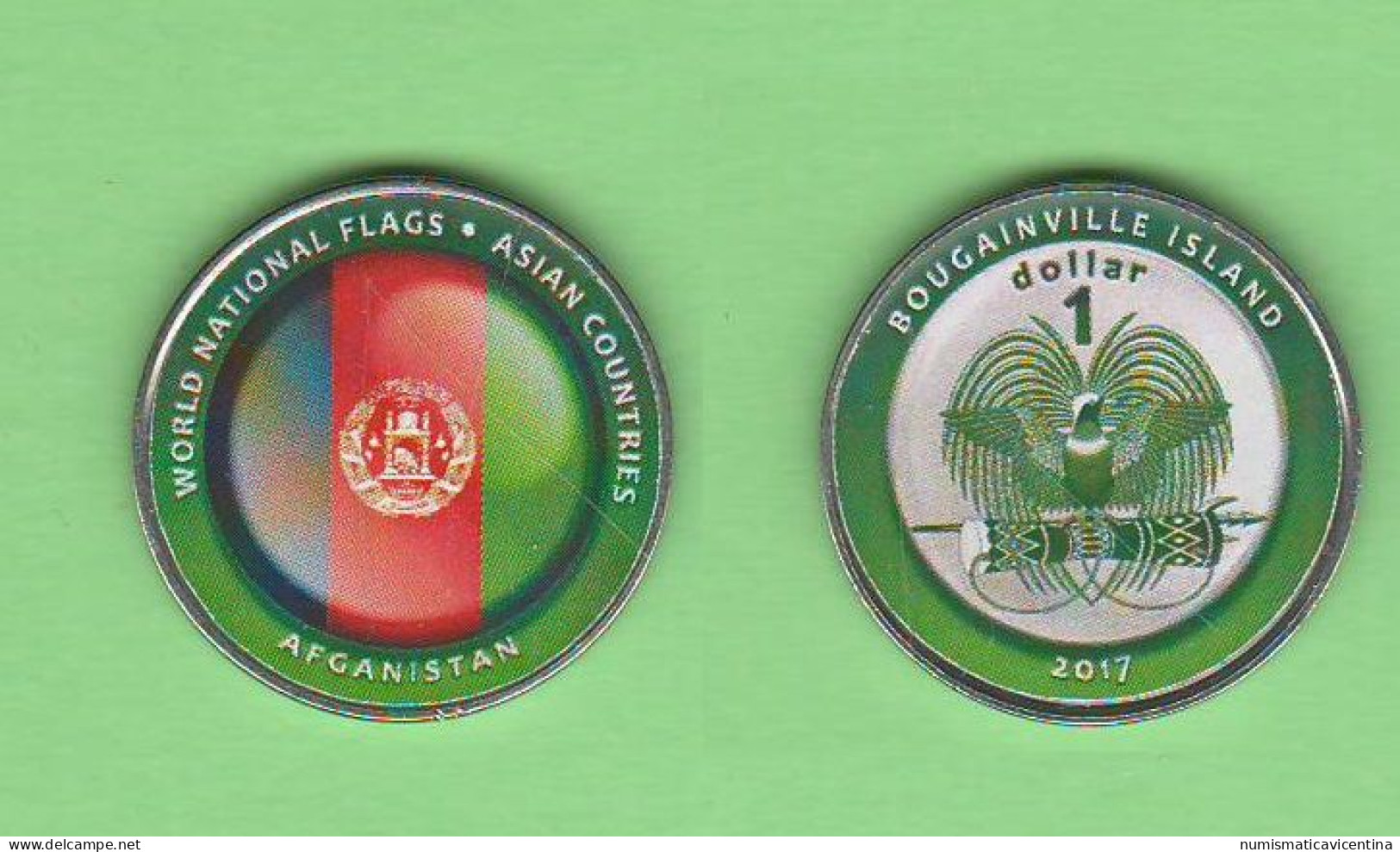 Bougainville Papua New Guinea Dollar 2017 Token Coin Fantasy Gettone Da 1 Dollaro Colorato   C 3 - Papouasie-Nouvelle-Guinée