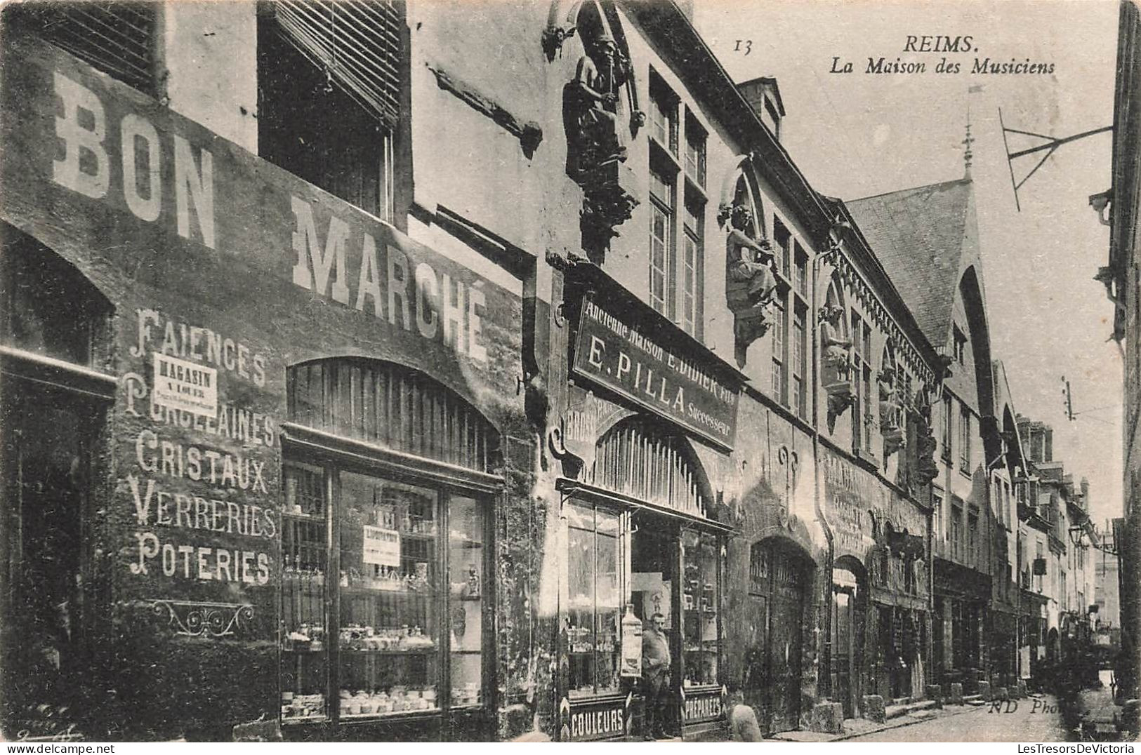 FRANCE - Reims - La Maison Des Musiciens - Animé - Carte Postale Ancienne - Reims