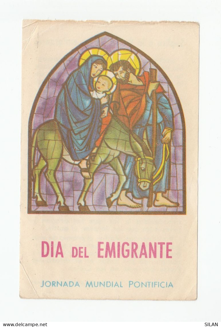 Hojita Día Del Emigrante. Jornada Mundial Pontificia. 11x7 Cm. - Religion & Esotérisme
