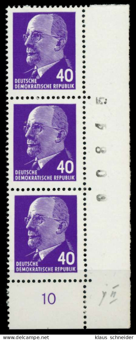 DDR DS WALTER ULBRICHT Nr 936XyII UR Postfrisch 3ER STR X8DBD02 - Unused Stamps