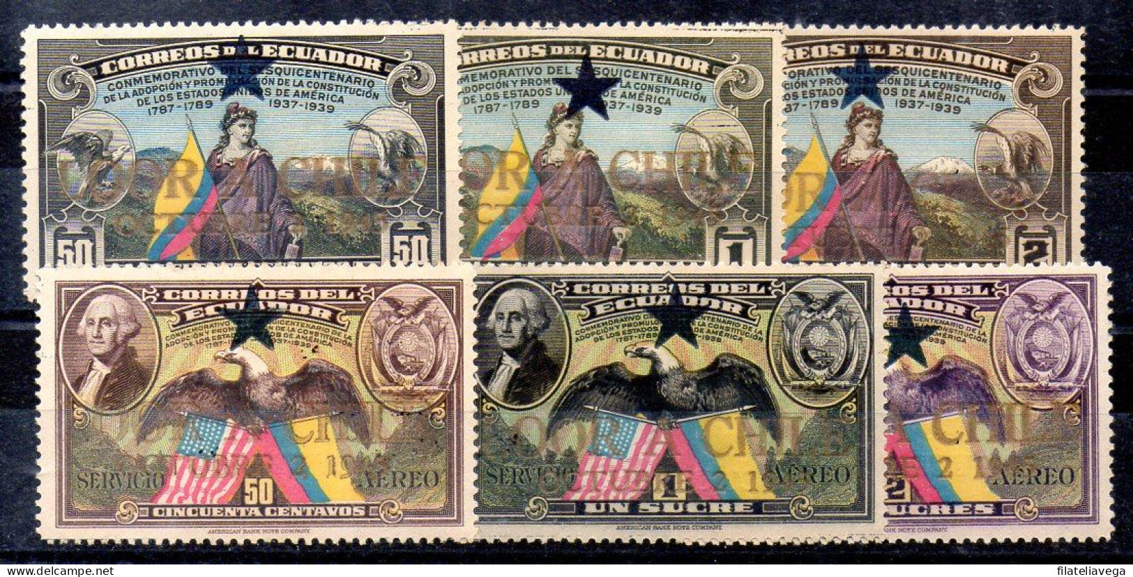 Ecuador Series Nº Yvert 442A/42C + Aéreo Nº Yvert 148A/C ** - Ecuador