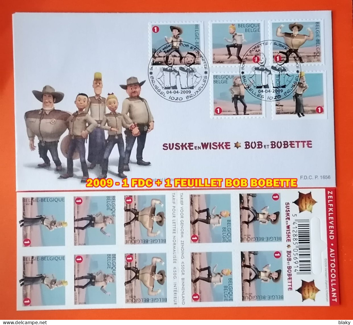 2008 ET 2015-LUCKY LUKE DUOSTAMP- 1 FDC + 1 FEUILLET - Sammlungen