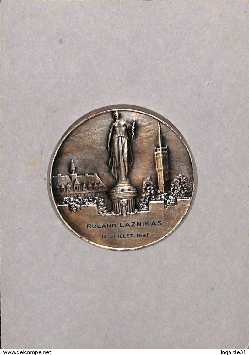 Médaille Bronze Argenté Au Dos Patria De Lille,62mm,pds=126g - Andere & Zonder Classificatie