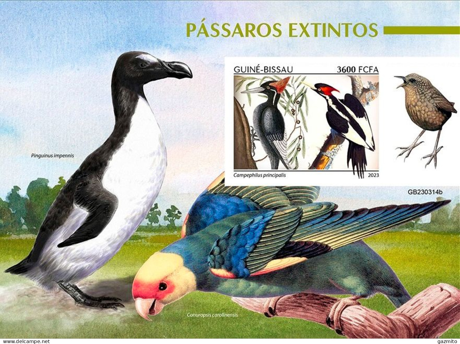 Guinea Bissau 2023, Animals, Extinct Birds, Penguin, BF IMPERFORATED - Pingueinos