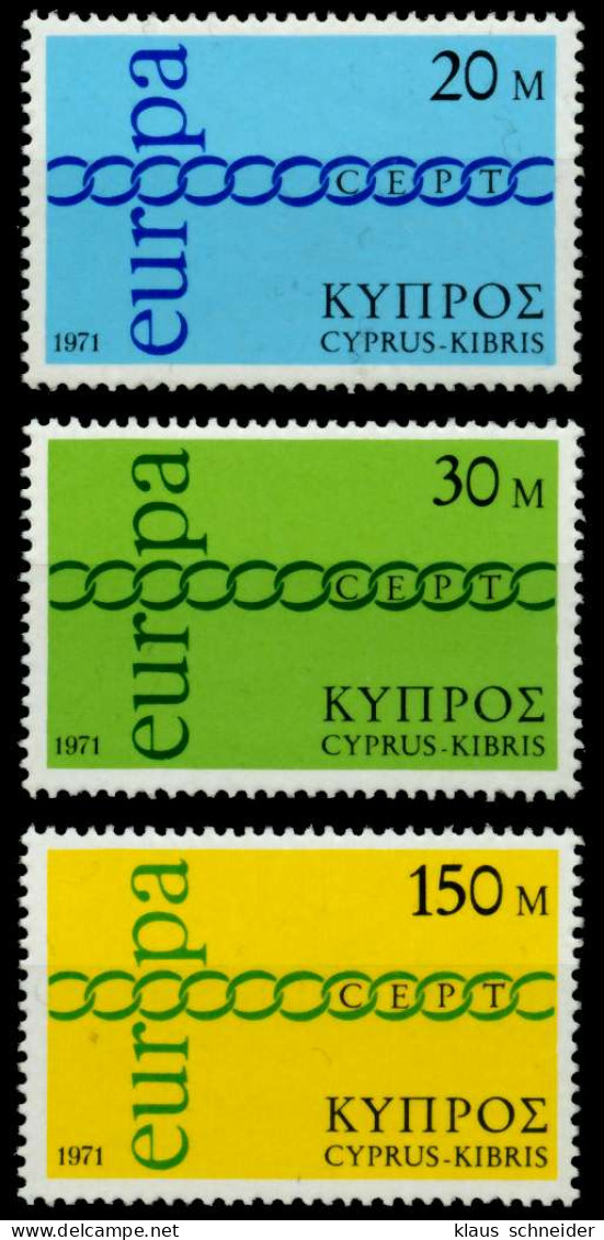ZYPERN 1971 Nr 359-361 Postfrisch S039E36 - Unused Stamps