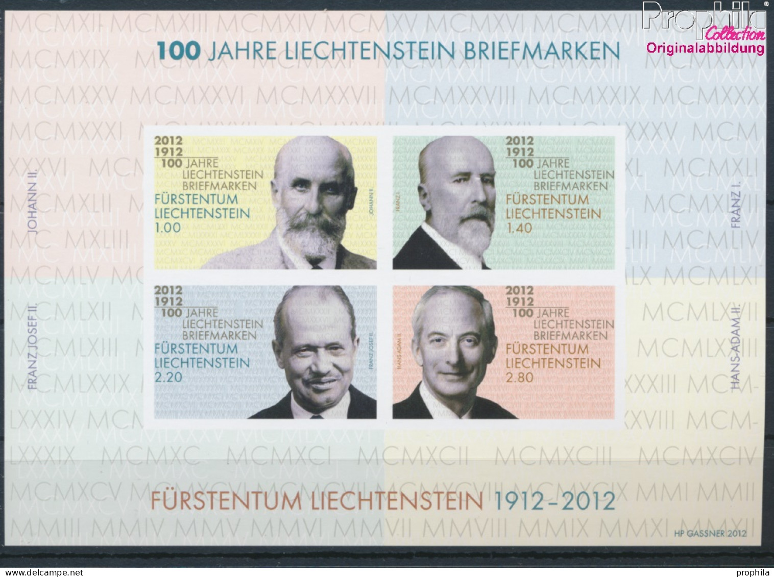 Liechtenstein Block21 (kompl.Ausg.) Postfrisch 2012 Fürsten (10377480 - Nuevos