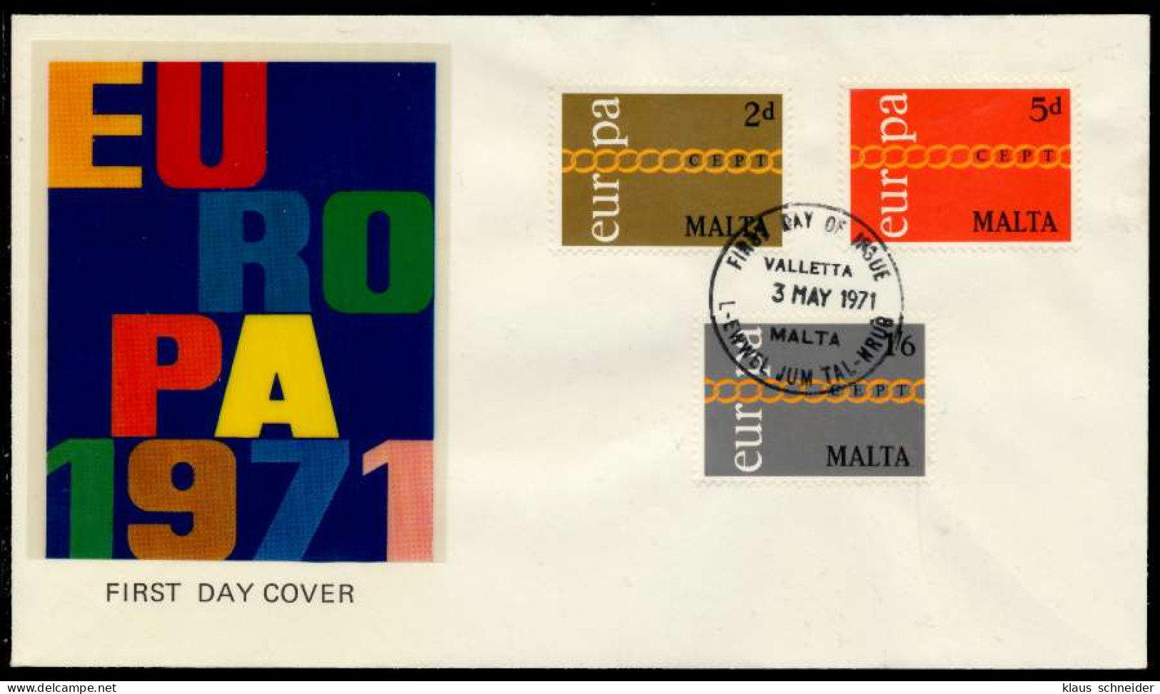MALTA Nr 422-424 BRIEF FDC X92E3A6 - Malta