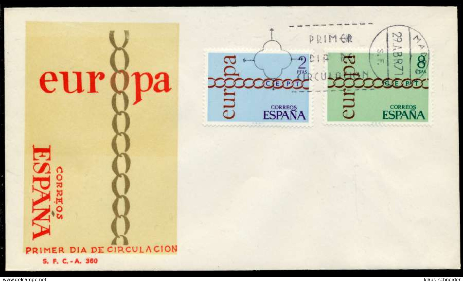 SPANIEN Nr 1925-1926 BRIEF FDC X92E286 - FDC