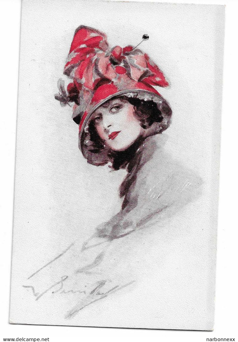 Barribal. Très Belle Carte. Femme Avec Chapeau Rouge. No. 15642 - Barribal, W.