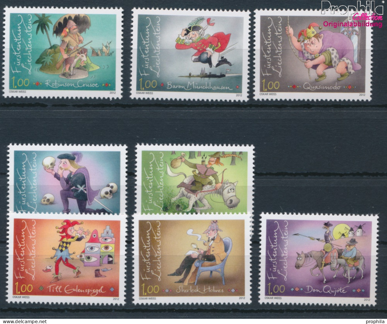 Liechtenstein 1643-1650 (kompl.Ausg.) Postfrisch 2012 Literatur (10377491 - Unused Stamps