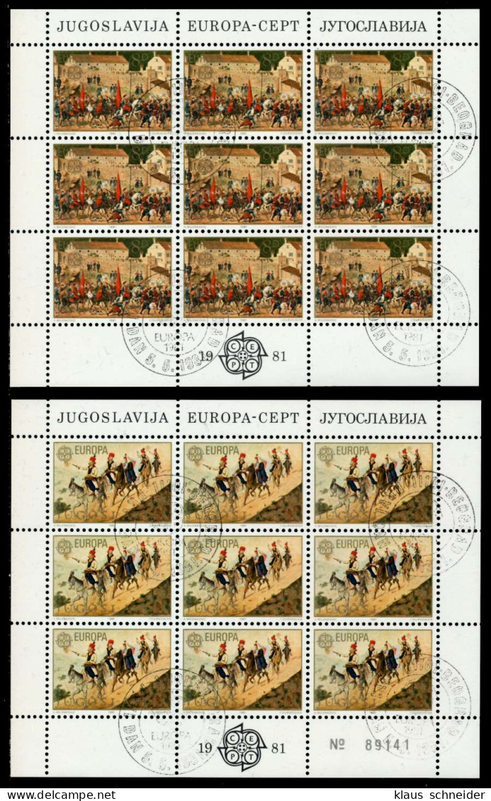 JUGOSLAWIEN Nr 1883-1884 Zentrisch Gestempelt KLEINBG S043C8A - Blocs-feuillets