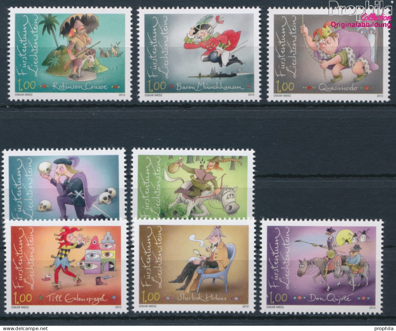 Liechtenstein 1643-1650 (kompl.Ausg.) Postfrisch 2012 Literatur (10377495 - Unused Stamps