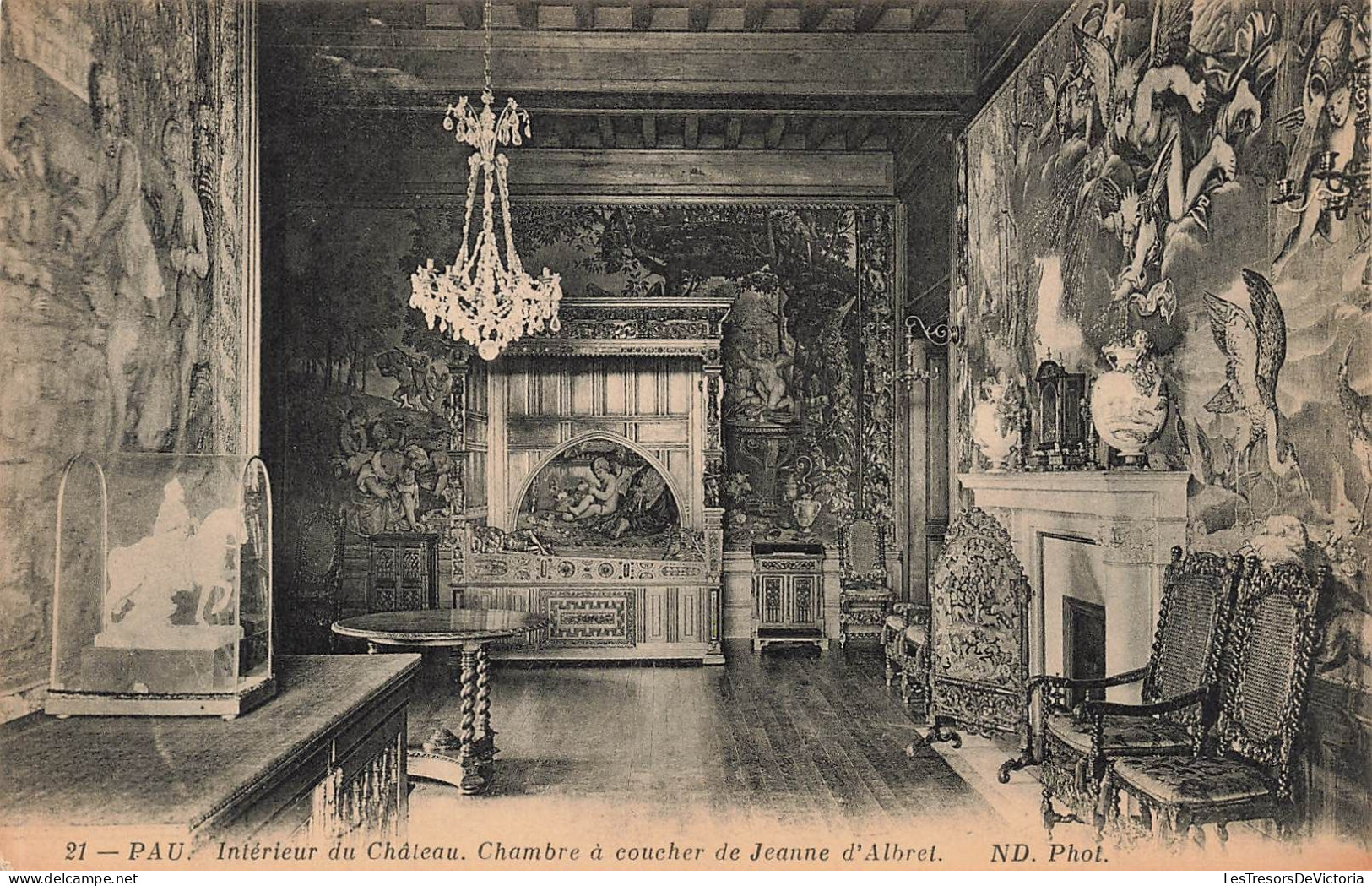 FRANCE - Pau - Vue à L'intérieur Du Château - Chambre à Coucher De Jeanne D'Albret - Carte Postale Ancienne - Pau