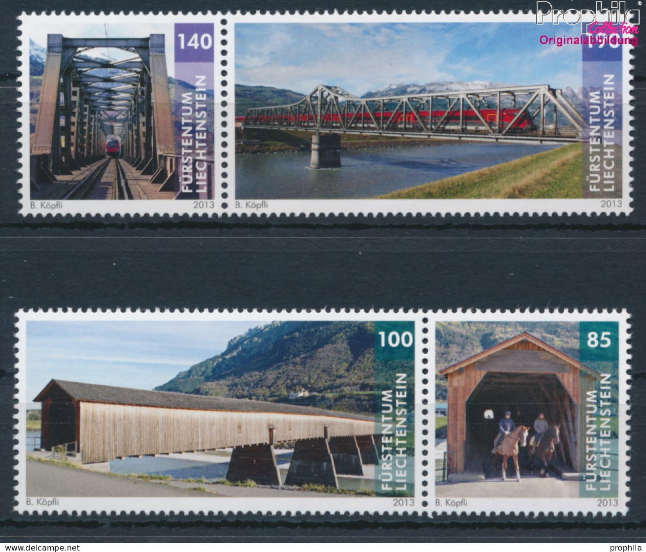 Liechtenstein 1671-1674 Paare (kompl.Ausg.) Postfrisch 2013 Brücken (10377502 - Unused Stamps