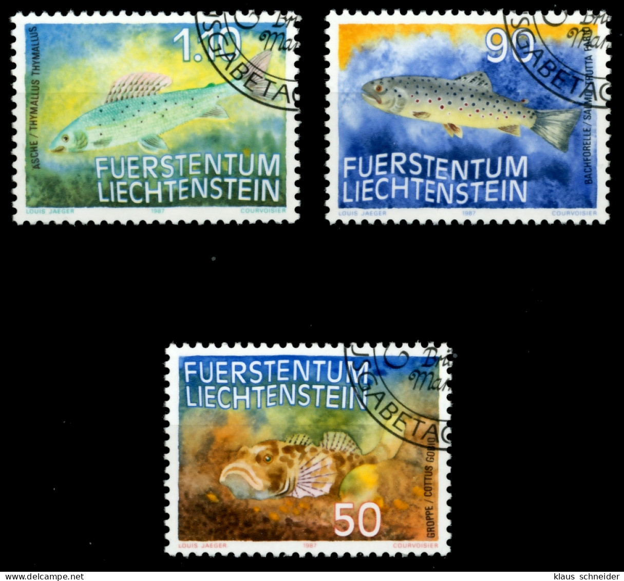 LIECHTENSTEIN 1987 Nr 922-924 Gestempelt SB4A0C6 - Used Stamps
