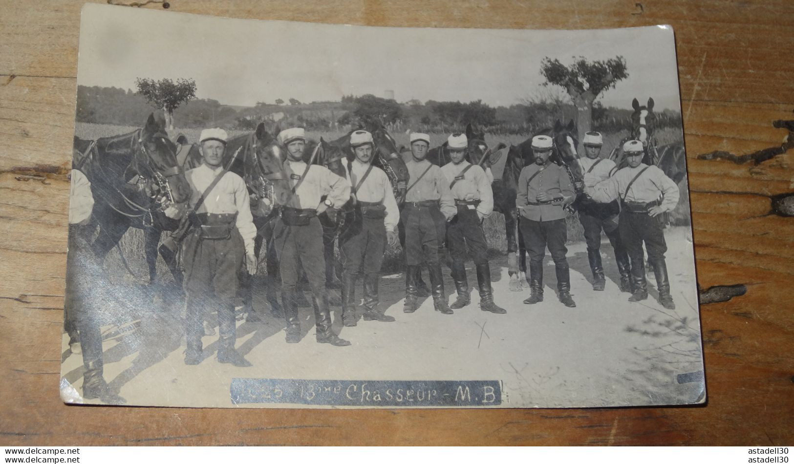 Carte Photo Militaires Du 13e Chasseurs, Voir Autres Cartes Meme Serie AO-  ........... AO-14977 - Regimientos