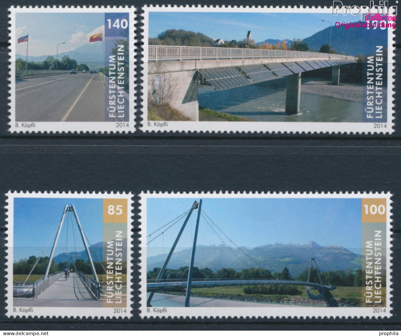 Liechtenstein 1703-1706 (kompl.Ausg.) Postfrisch 2014 Brücken (10377517 - Ungebraucht