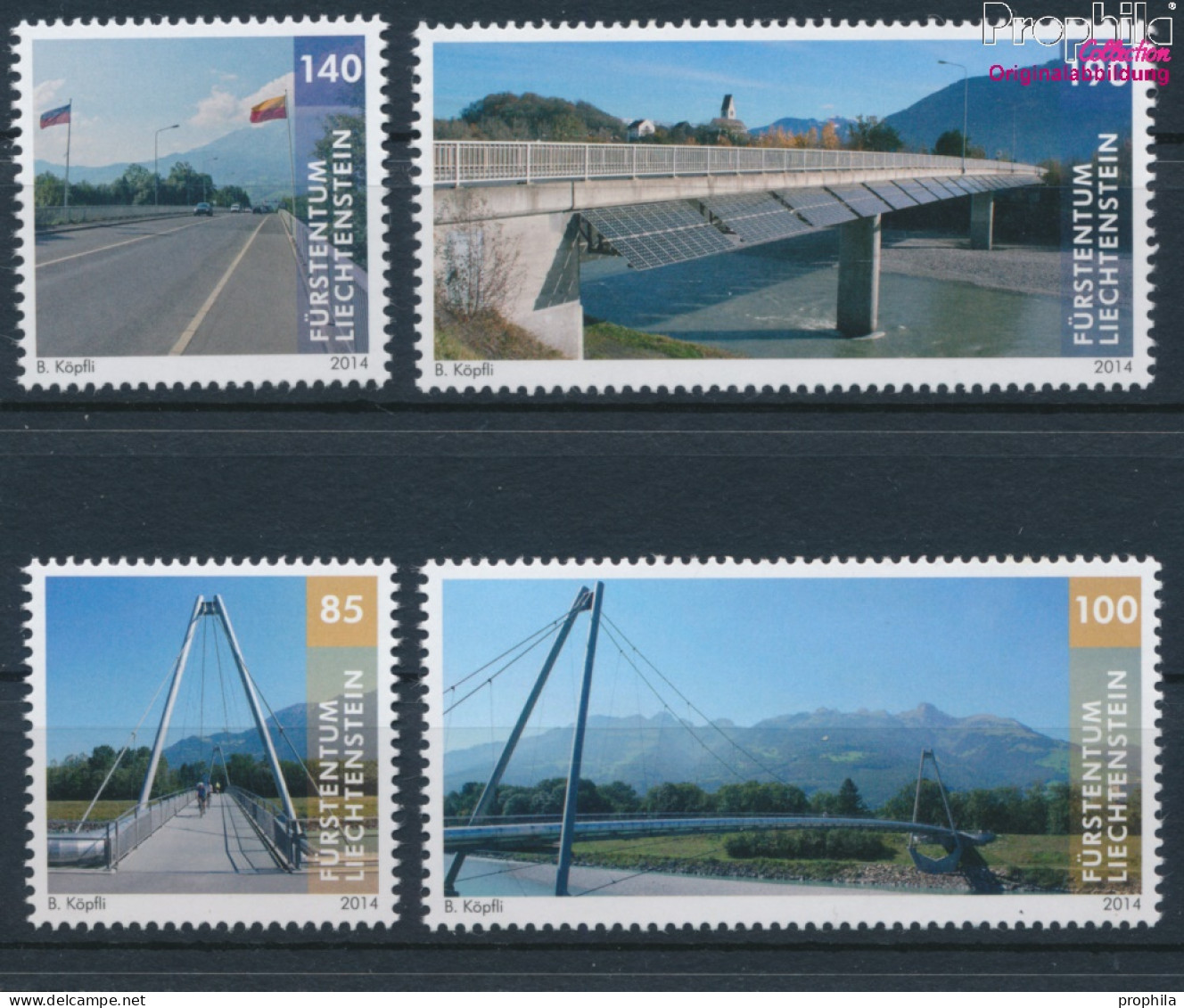 Liechtenstein 1703-1706 (kompl.Ausg.) Postfrisch 2014 Brücken (10377518 - Nuovi