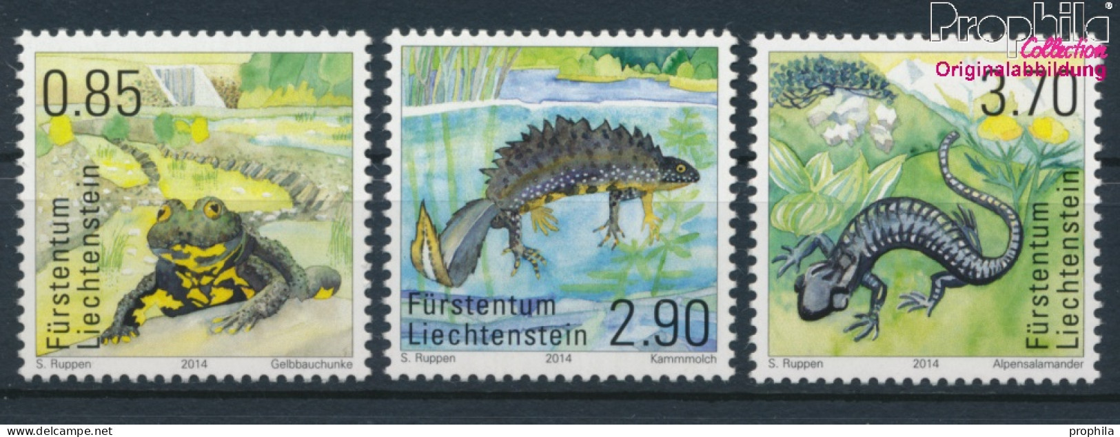 Liechtenstein 1715-1717 (kompl.Ausg.) Postfrisch 2014 Amphibien (10377522 - Unused Stamps