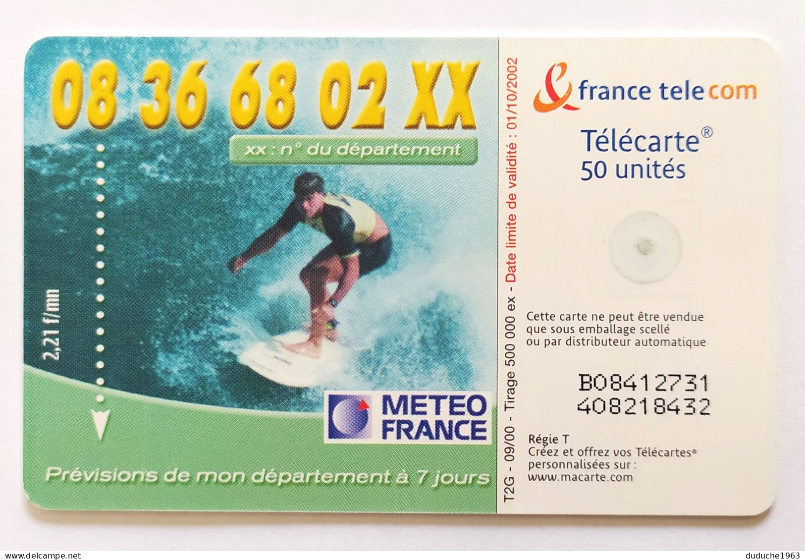 Télécarte France - METEO FRANCE - Zonder Classificatie