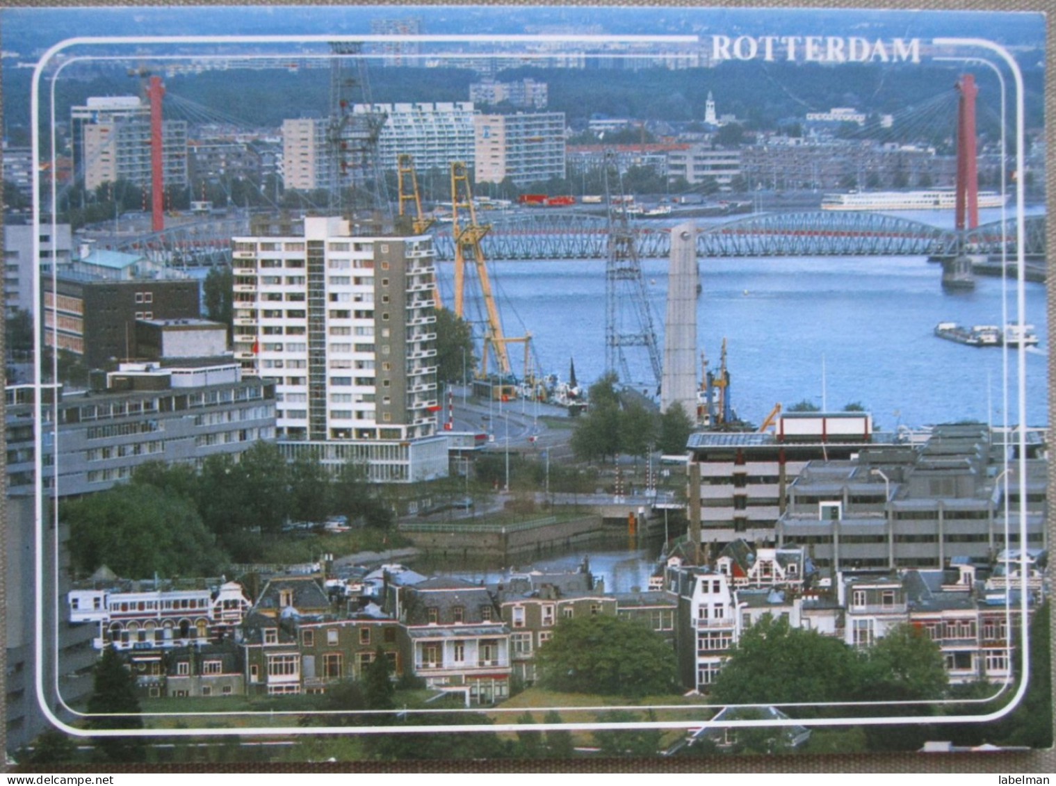 HOLLAND NETHERLAND ROTTERDAM HARBOUR BRIDGE KARTE POSTCARD CARTOLINA ANSICHTSKARTE CARTE POSTALE POSTKARTE CARD - Rotterdam