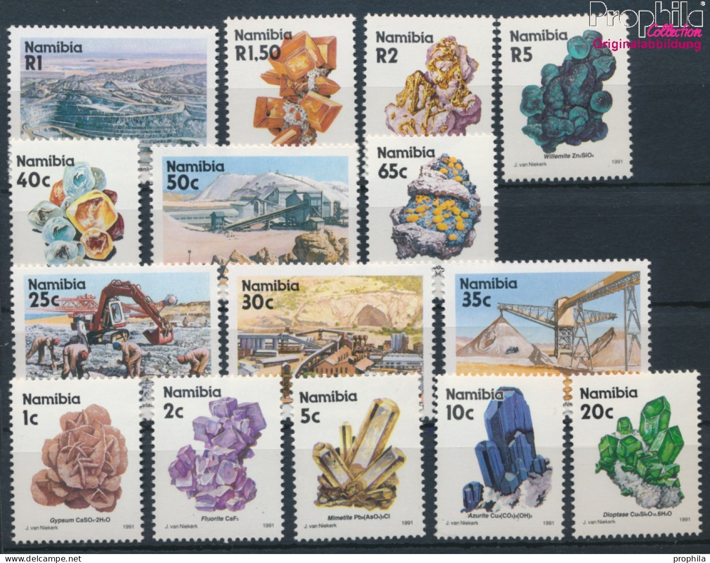 Namibia - Südwestafrika 683x-697x (kompl.Ausg.) Postfrisch 1991 Mineralien Und Bergwerke (10368376 - Namibia (1990- ...)