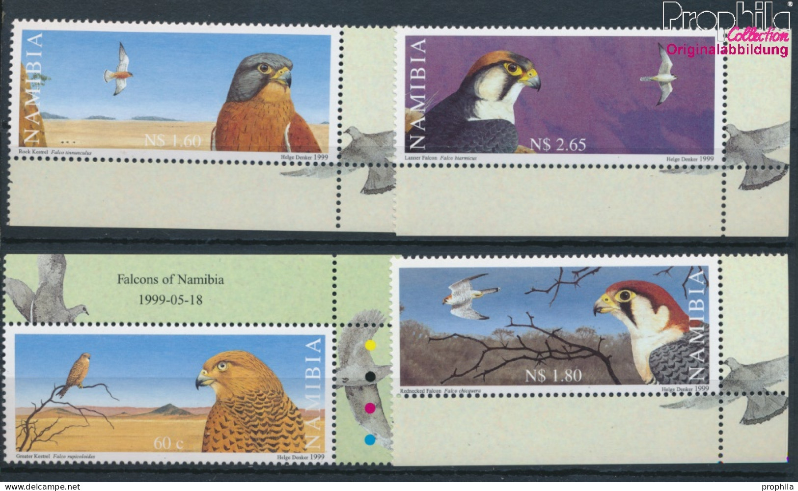 Namibia - Südwestafrika 986-989 (kompl.Ausg.) Postfrisch 1999 Einheimische Falken (10368379 - Namibie (1990- ...)