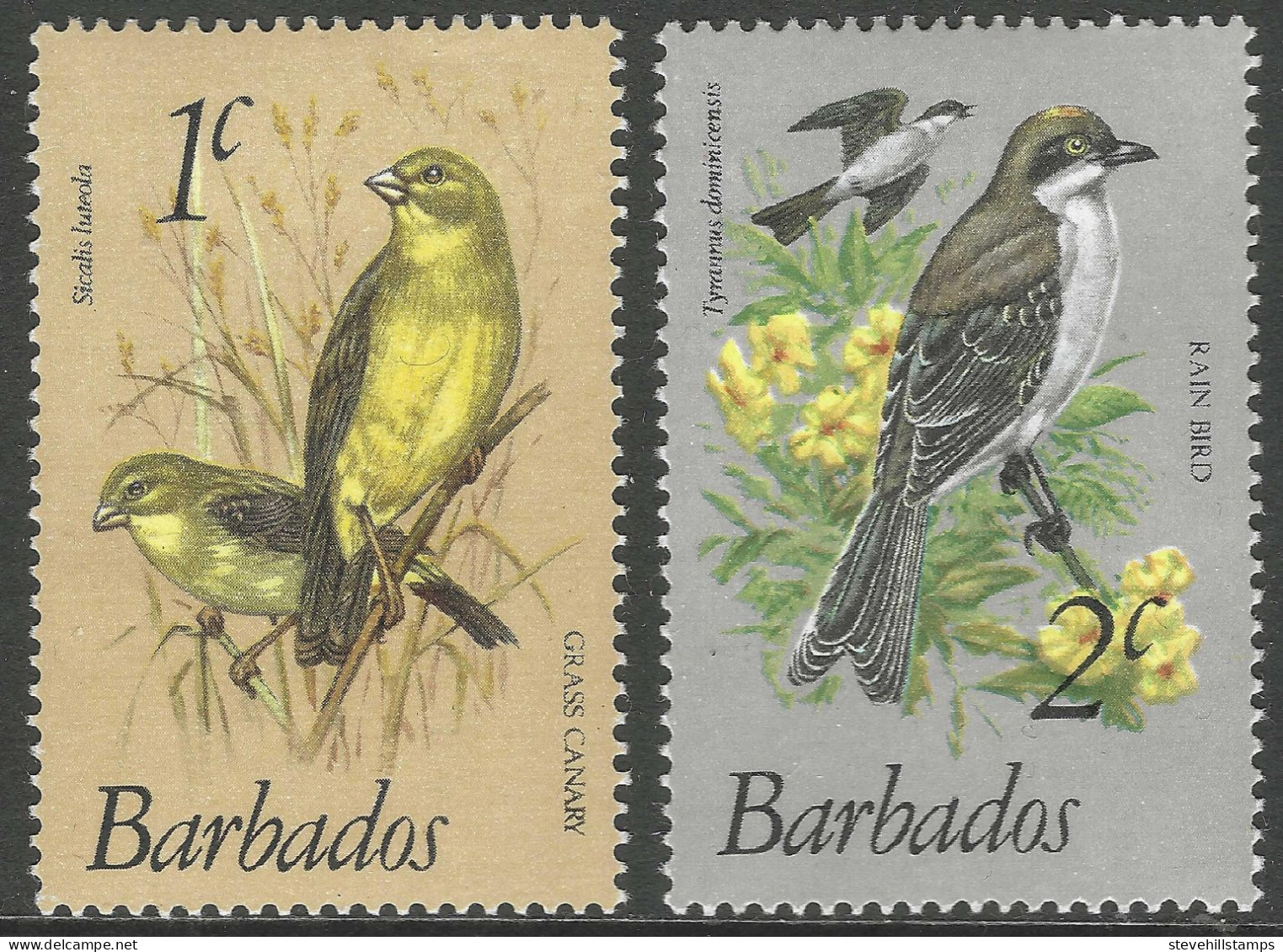 Barbados. 1979 Birds. 1c, 2c MH. SG 622, 623. M4102 - Barbados (1966-...)